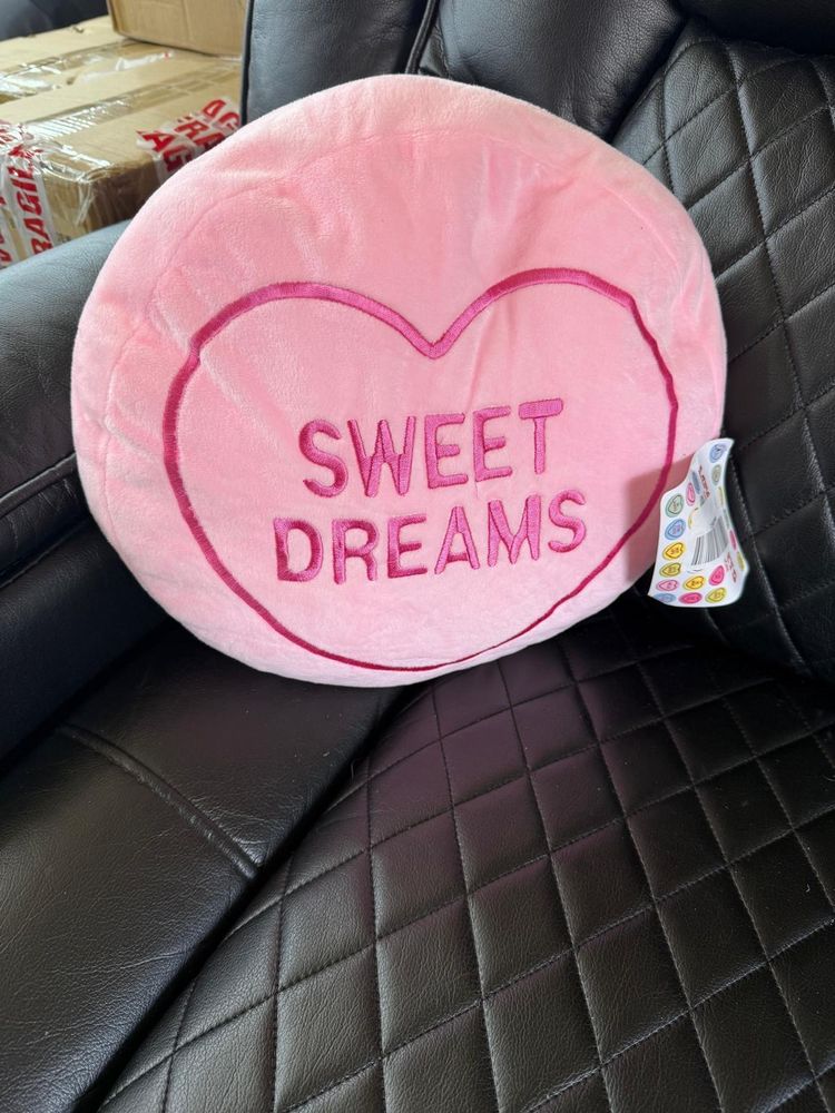 Other Pink Round Cushion With Sweet Dreams Text product image