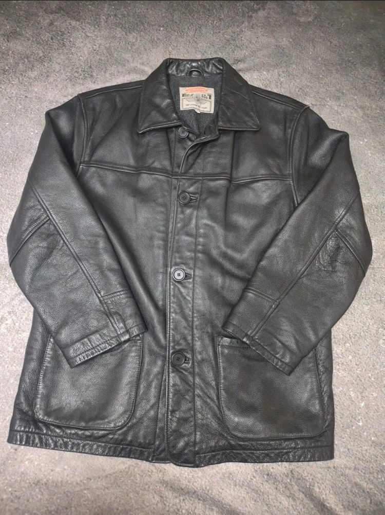 Rifle Paper Co. Black Leather Jacket product image