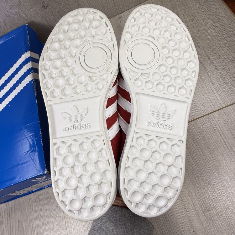 Immagine di Adidas Originals Hamburg Size UK 5 Red White Suede Trainers GZ7410 8