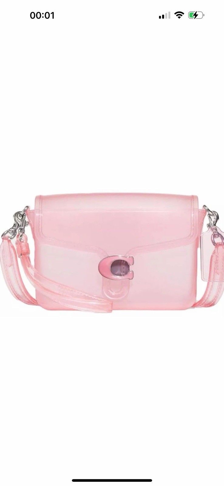 Coach Jelly Tabby Silver/Candy Pink From the Runway Bestseller BNWT image 5
