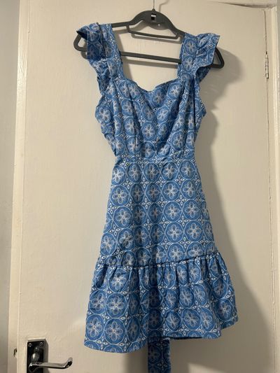 Shein Blue Patterned Dress