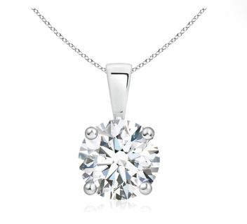 Other Silver Necklace With Clear Round Pendant product image