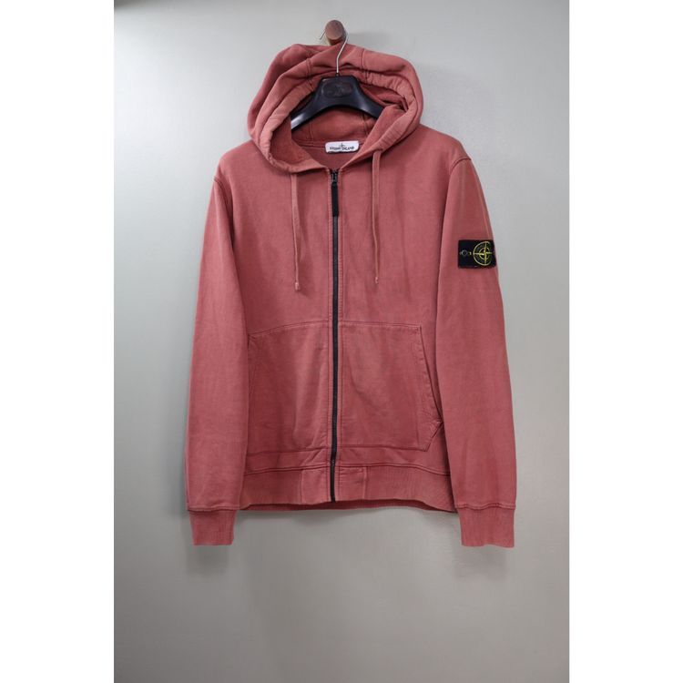 Stone Island Burnt Orange Zipped Hoodie
