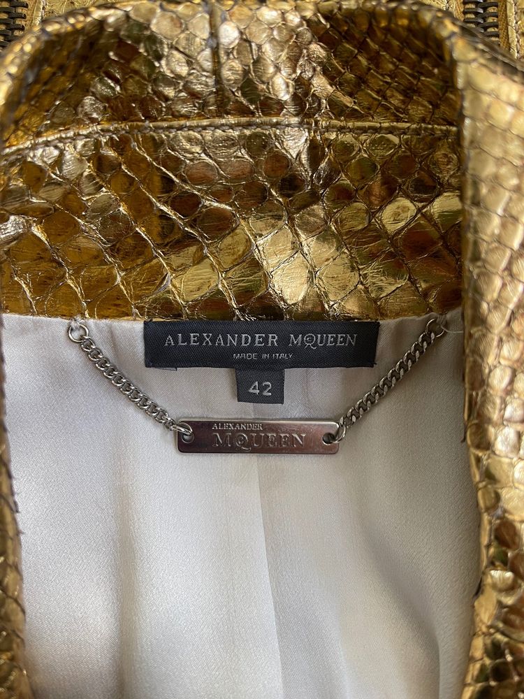 Alexander McQueen Gold Python Jacket 3