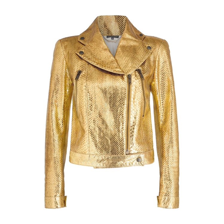 Alexander McQueen Gold Python Jacket