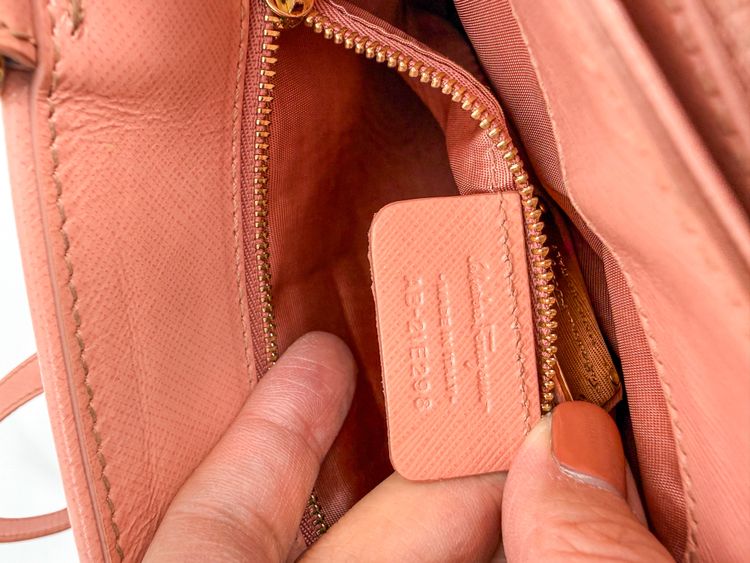 Pink Leather Handbag With Bow Detail 6