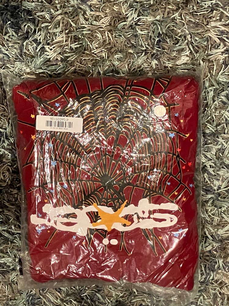 Stüssy Red Hoodie With Spider Web Graphic product image