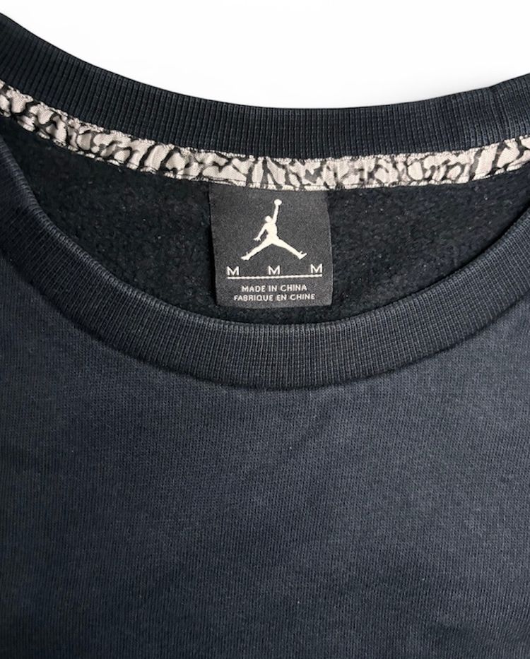 Jordan Black Sweatshirt With Patterned Sleeves imagen 3