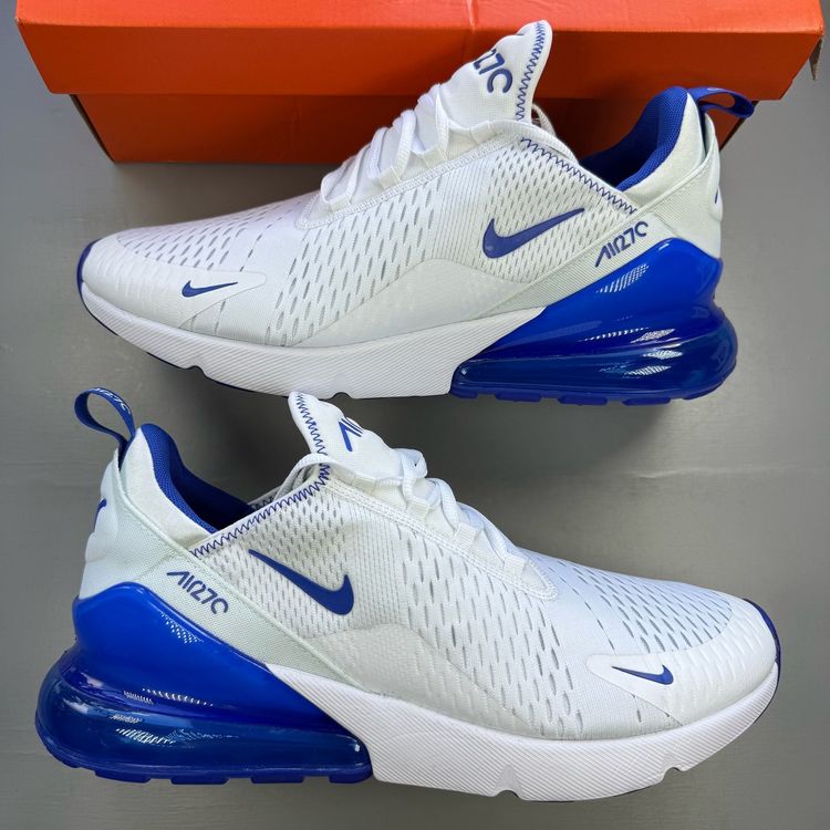 Nike Air Max 270 Size UK 11 White Racer Blue Kentucky Men's Trainers DH0268-100 image 1