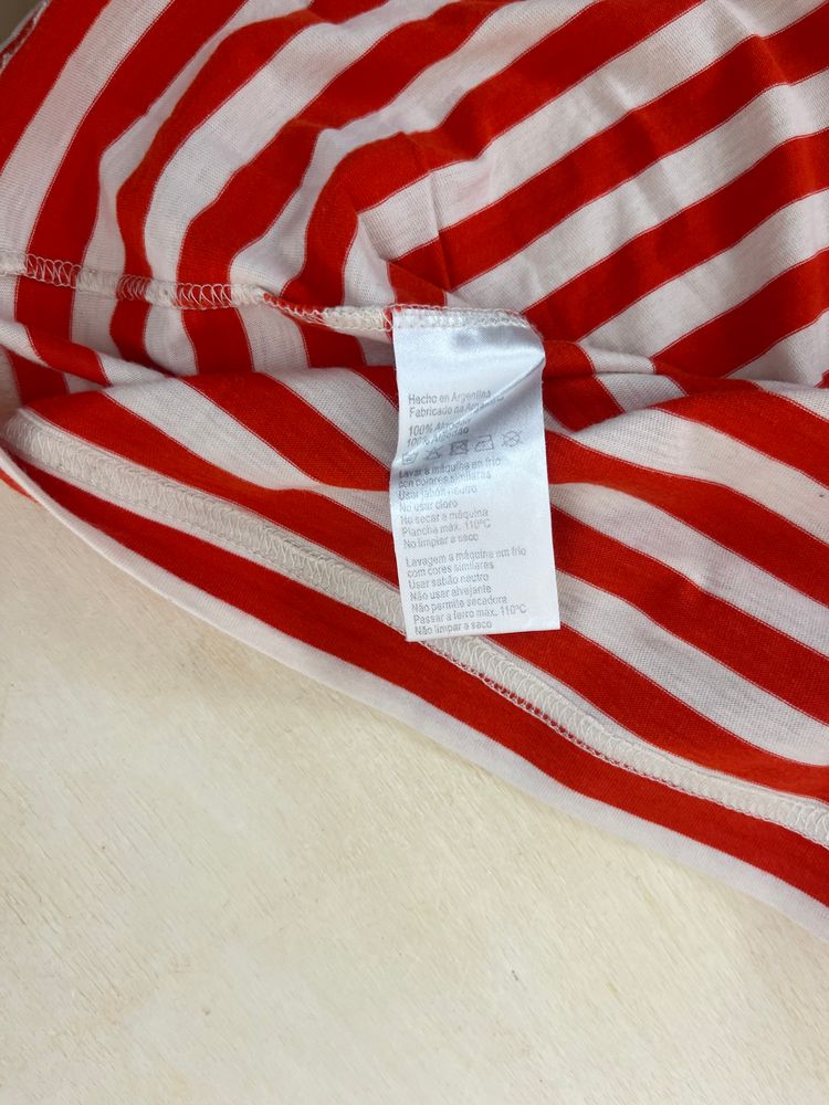 Lacoste Donna Maglia Righe Rosse Bianche L 44 Maniche Lunghe image 9