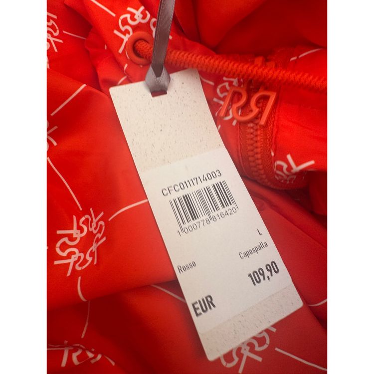 Rinascimento Windbreaker/Zip-Up Jacket - Red - Size L - NEW image 3