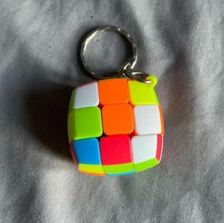 Colorful Mini Rubik'S Cube Keychain image 1