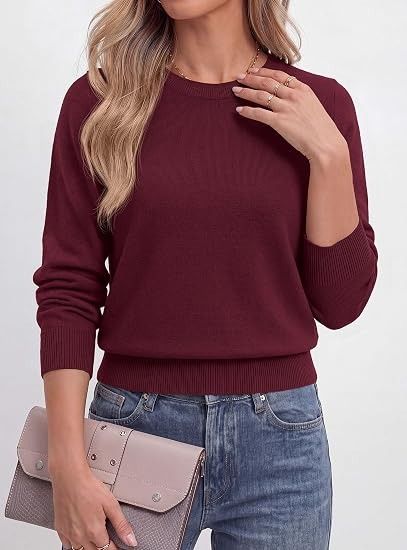 Burgundy Long Sleeve Sweater