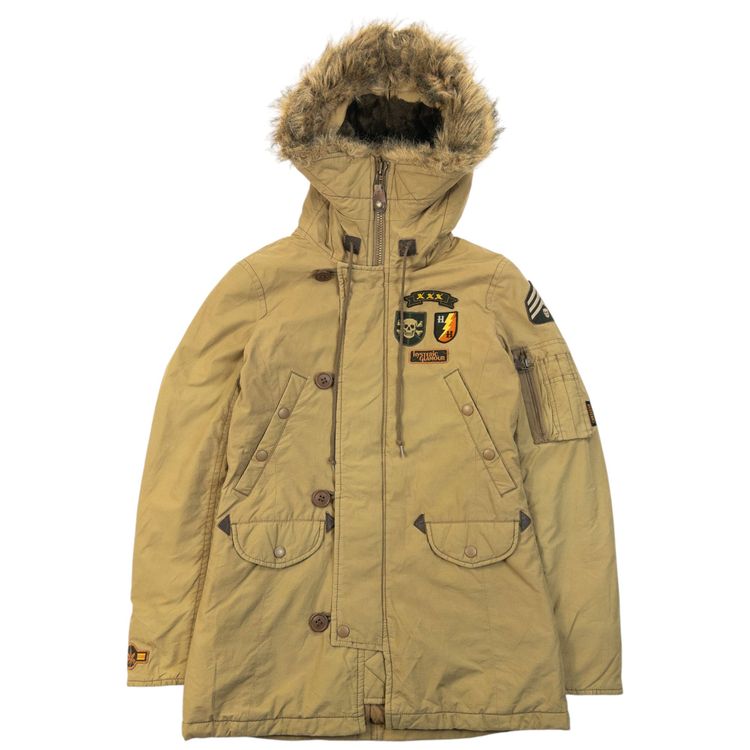 Vintage 90s Hysteric Glamour Fur Hood Cape Jacket Womens Size M obraz 1