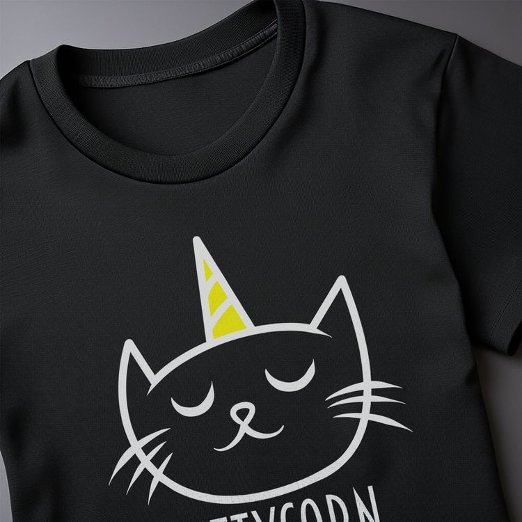 Kittycorn for Black T-shirt - image 6