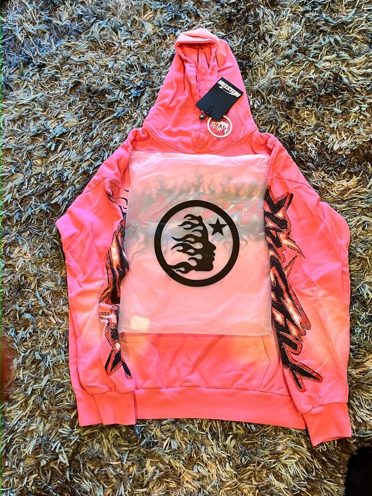 Other Helistar Pink Hoodie With Flame Graphics product image