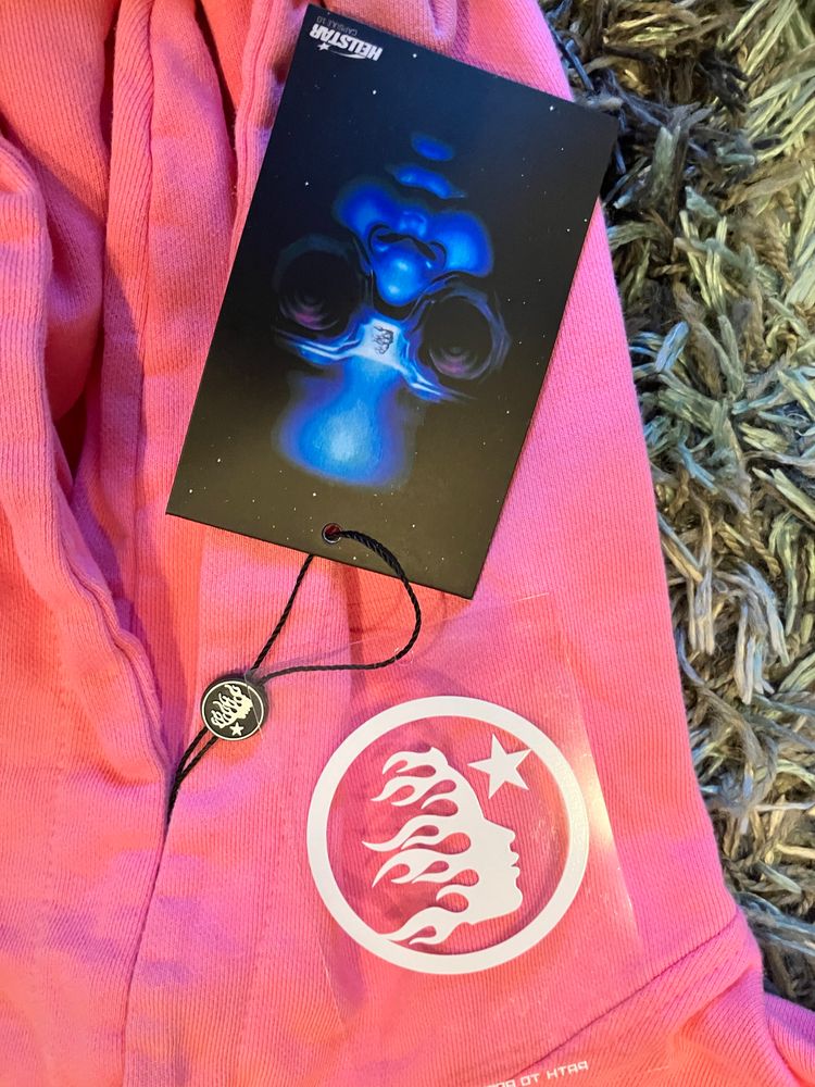 Helistar Pink Hoodie With Flame Graphics 7