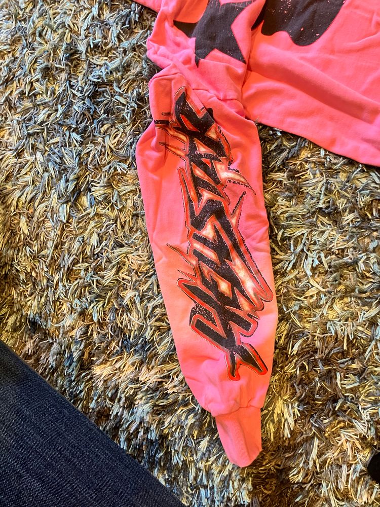 Helistar Pink Hoodie With Flame Graphics 5