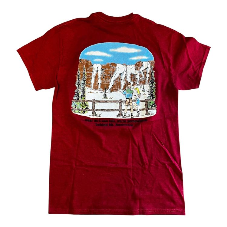 Gildan Red Mount Rushmore Graphic T-Shirt