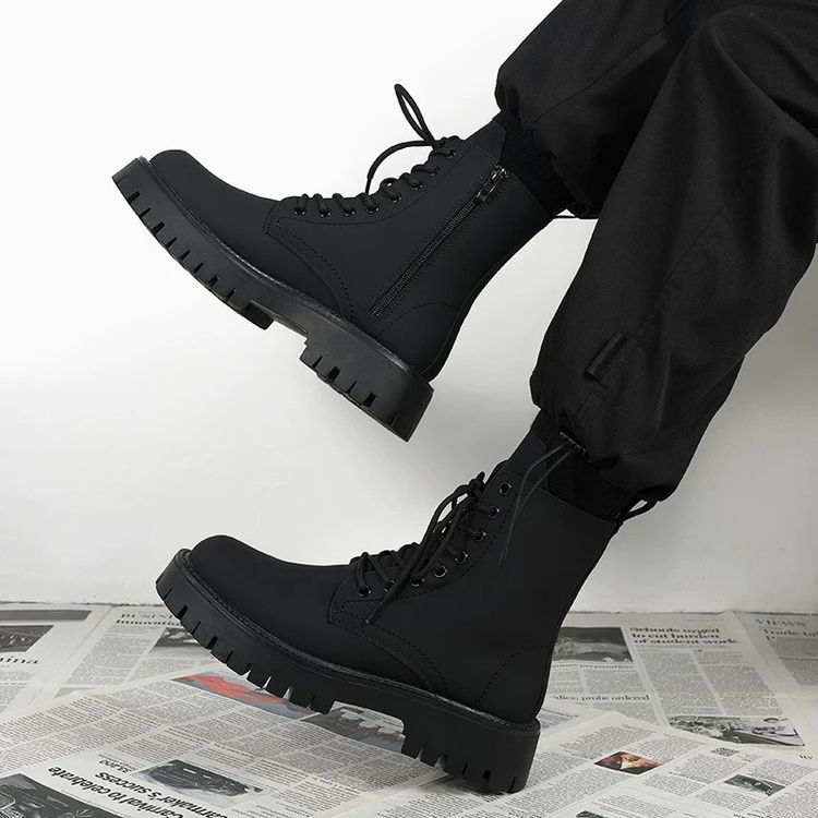 Immagine di Black Lace-Up Combat Boots 2