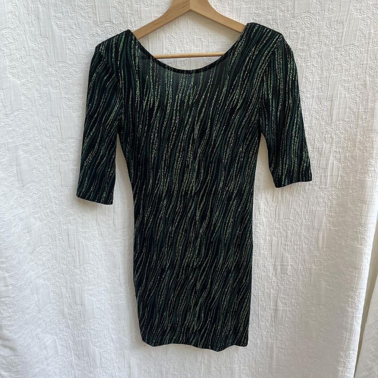 Next Women's Black and Green Dress imagen 1