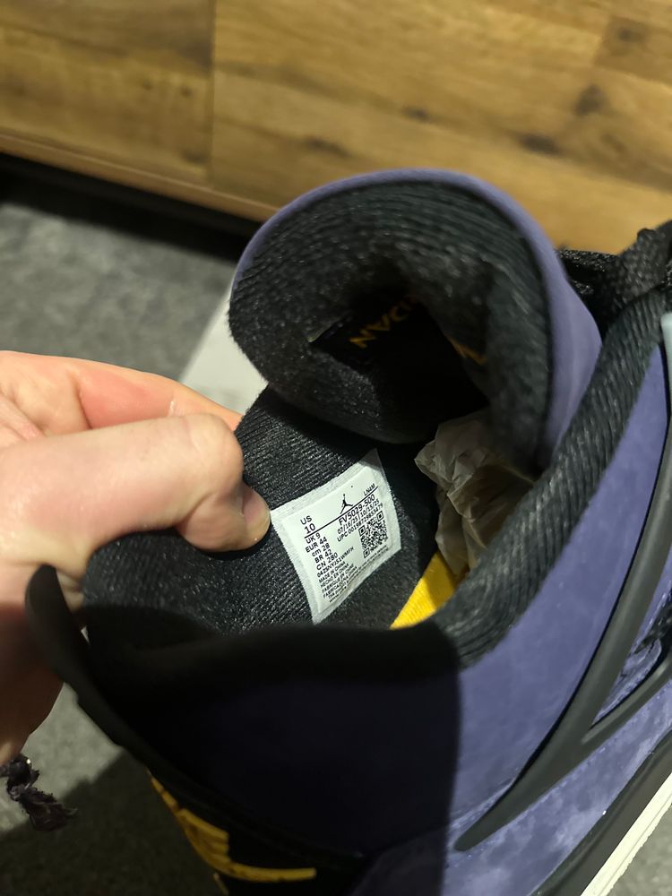 Nike Air Jordan 4 “Lakers” U.K. 9 imagen 6