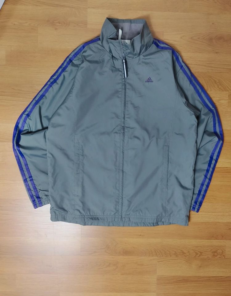 Adidas Originals Szara damska kurtka Adidas S biust 100cm Adidas Grey Jacket With Blue Stripes product image