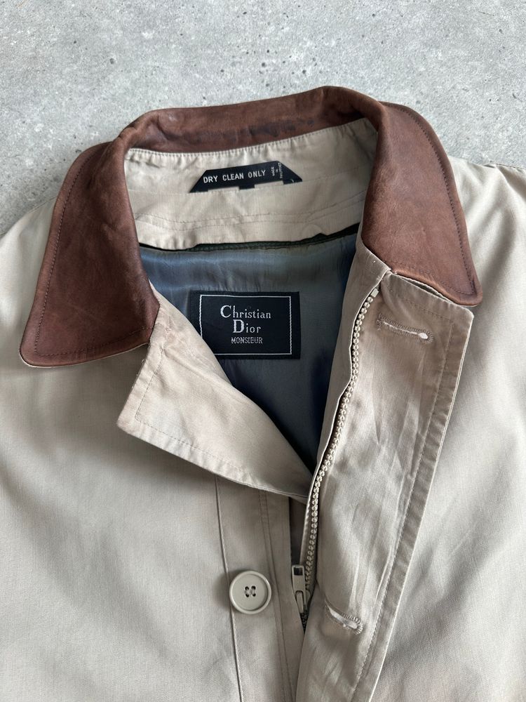 Christian Dior Monsieur 1990s Leather Collar Trench - XXL image 9