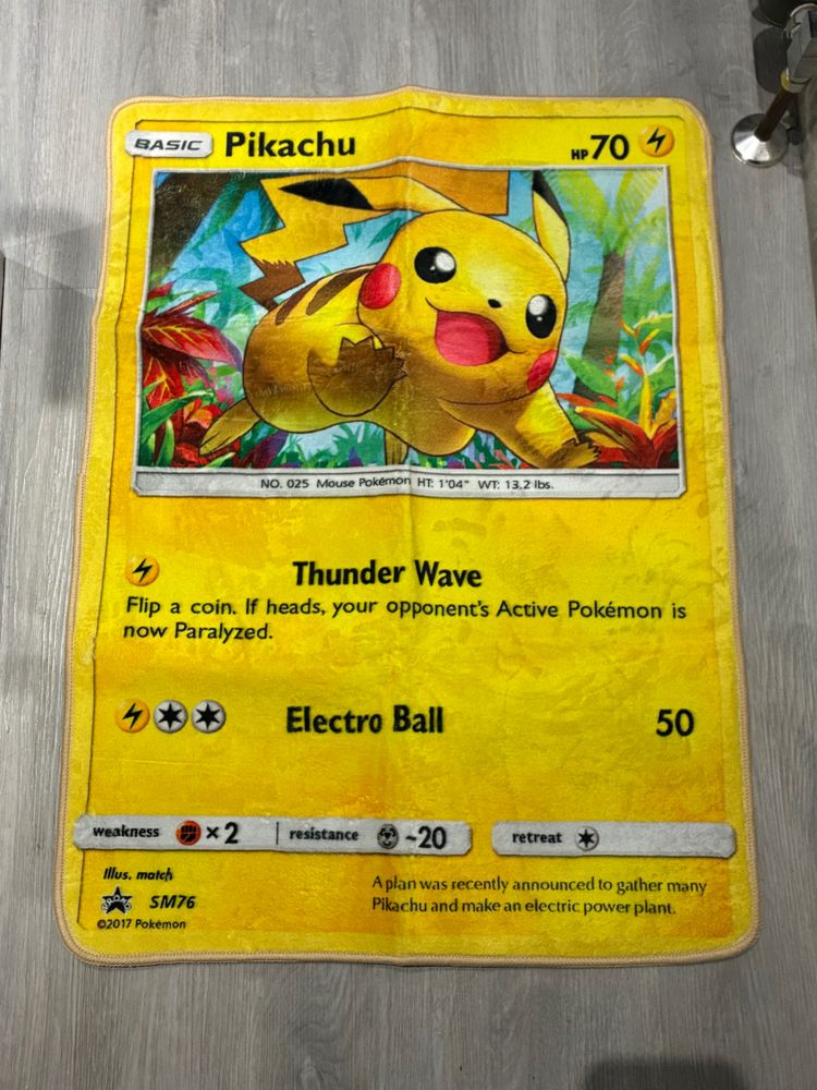 Custom Pikachu rug 