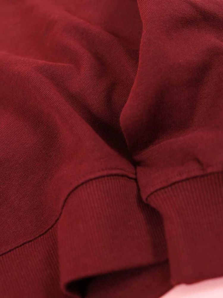 Immagine di Flash Embroidered Sweatshirt, Organic Cotton, in Burgundy 5