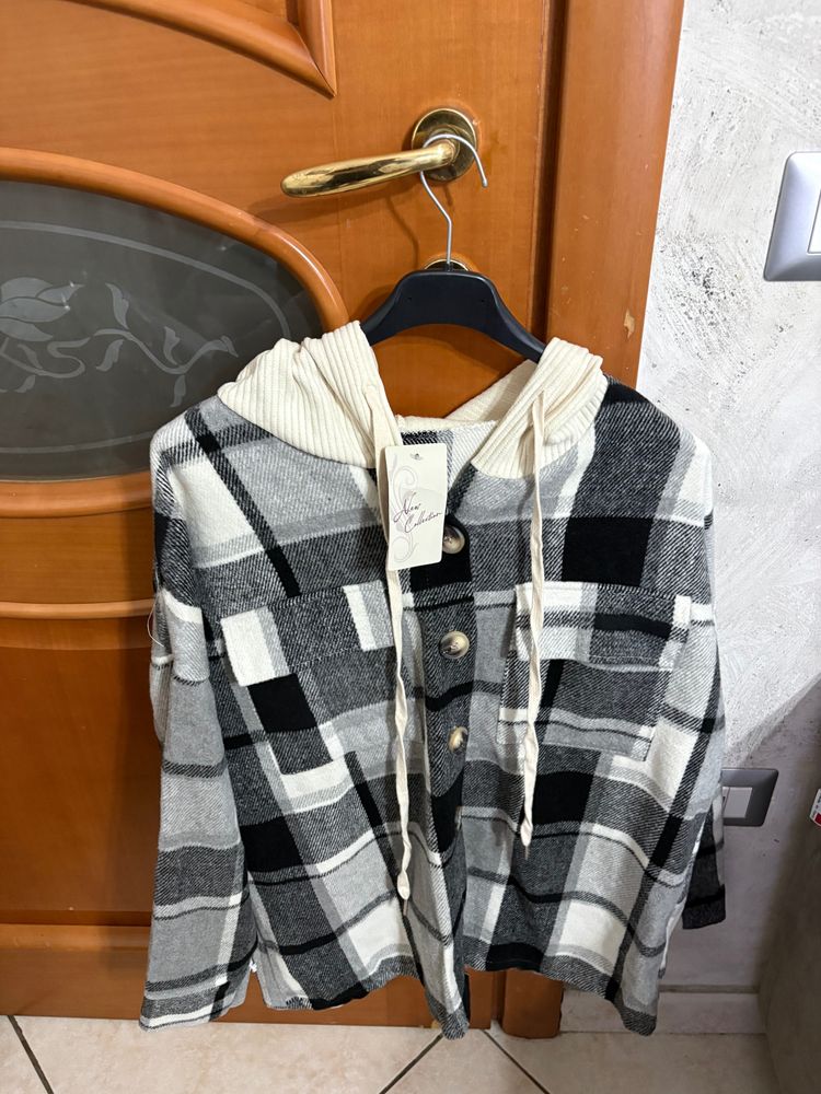 Other Black And White Plaid Hooded Jacket product image