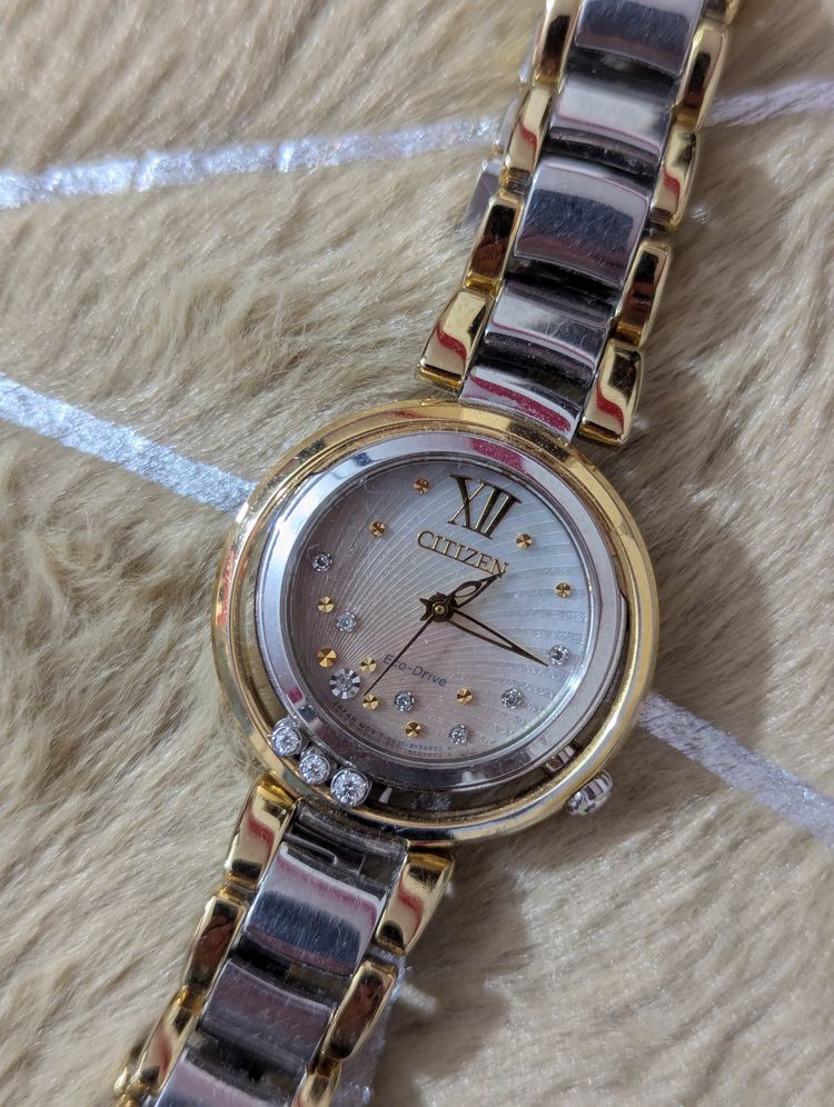 Citizen Eco drive ladies floating diamond sunrise watch