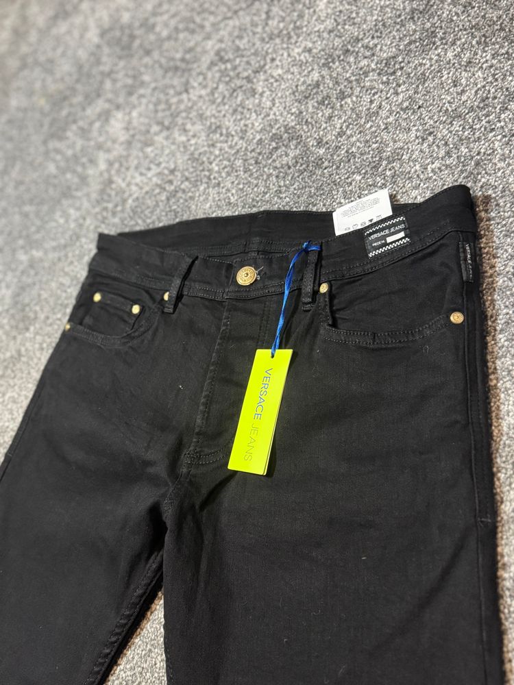 Versace Jeans Couture Gold Patch Straight Leg Jeans W32 obraz 5