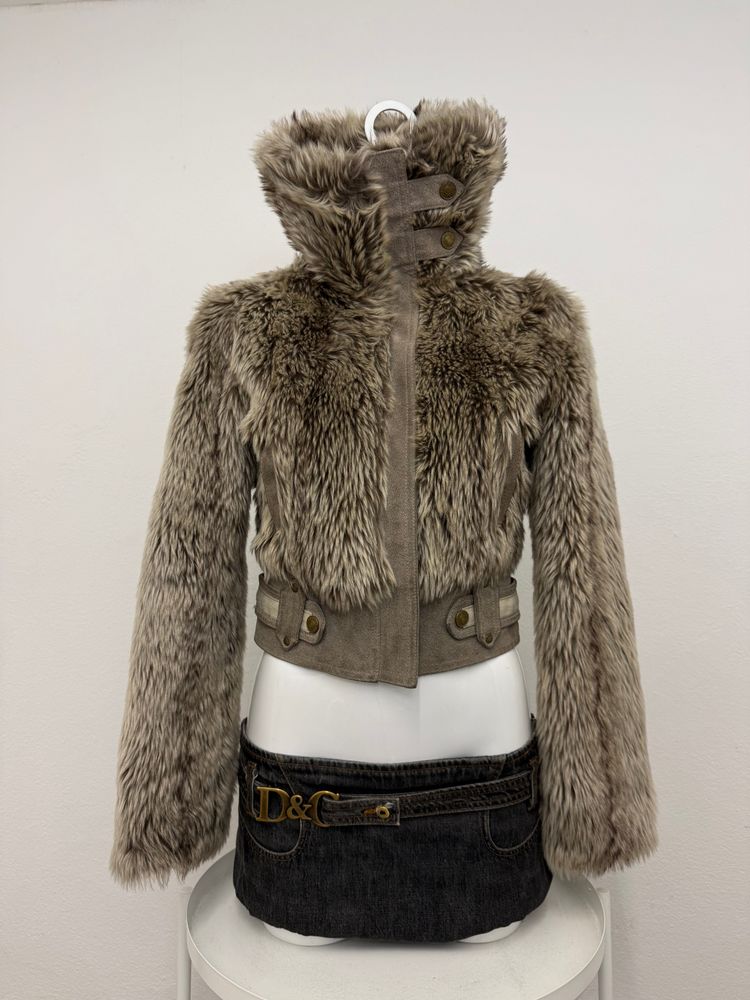 Faux Fur Bomber Jacket (UK8)