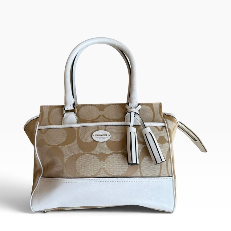 Coach Signature Jacquard Tassel Tote Bag 24204 image 16