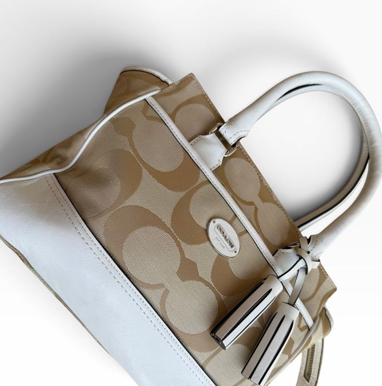Coach Signature Jacquard Tassel Tote Bag 24204 image 3