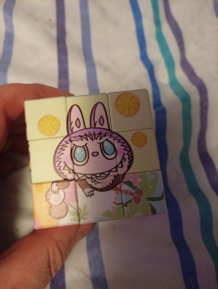 Decorative Puzzle Cube With Cartoon Bunny Design image 1