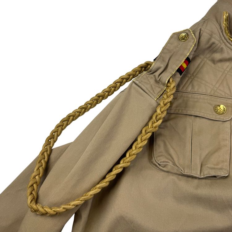 Vintage Coogi Military Style Embroidered Jacket Beige 13
