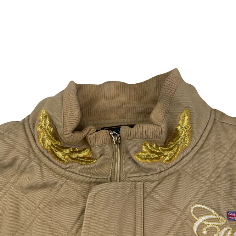 Vintage Coogi Military Style Embroidered Jacket Beige 3