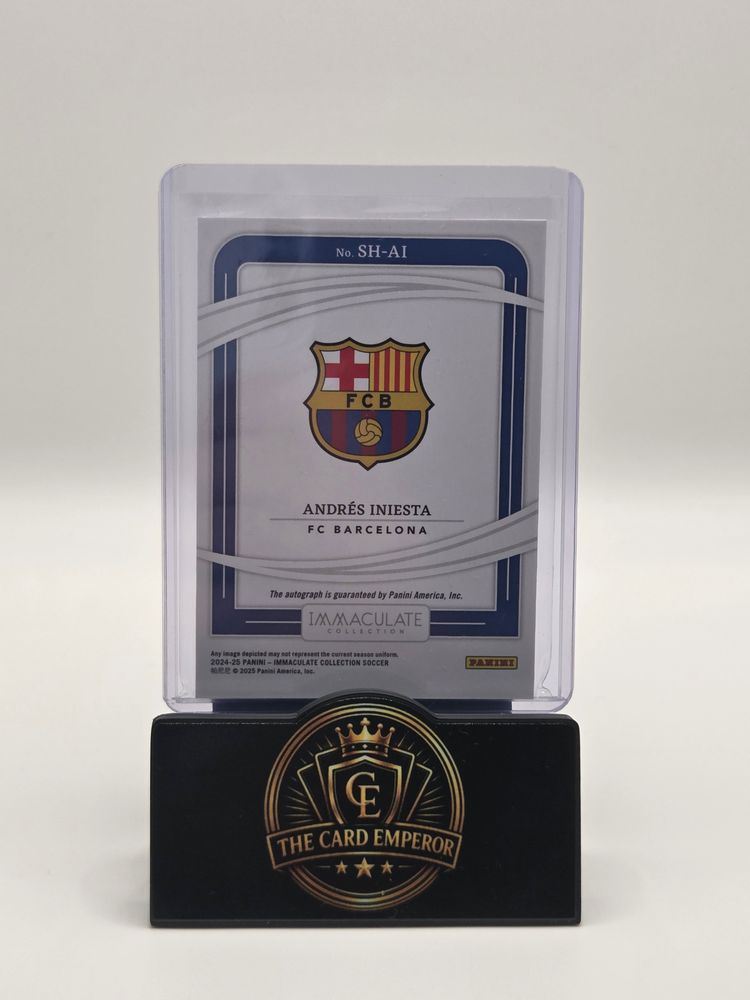Andres Iniesta (Barcelona) 24/25 Autographed Card Immaculate 2024-2025 image 2