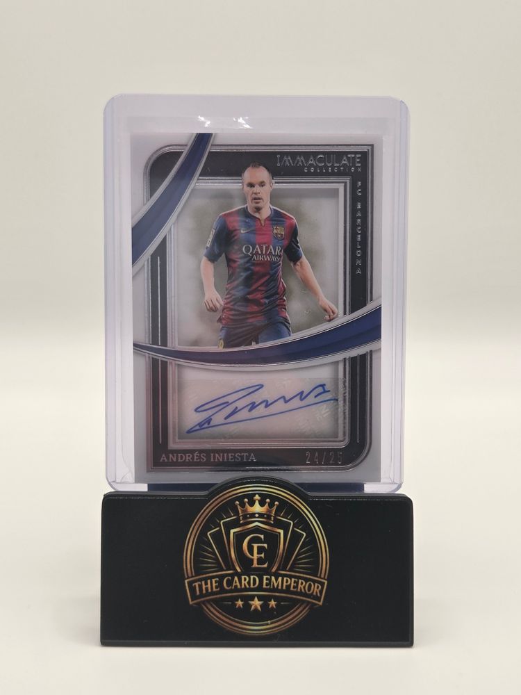 Andres Iniesta (Barcelona) 24/25 Autographed Card Immaculate 2024-2025 image 1