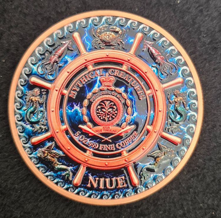 Immagine di 5oz copper Kraken & Nautical Design 2