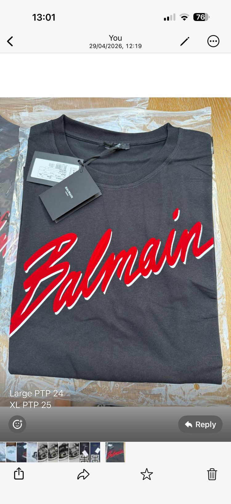 Balmain Black T-Shirt RRP £480