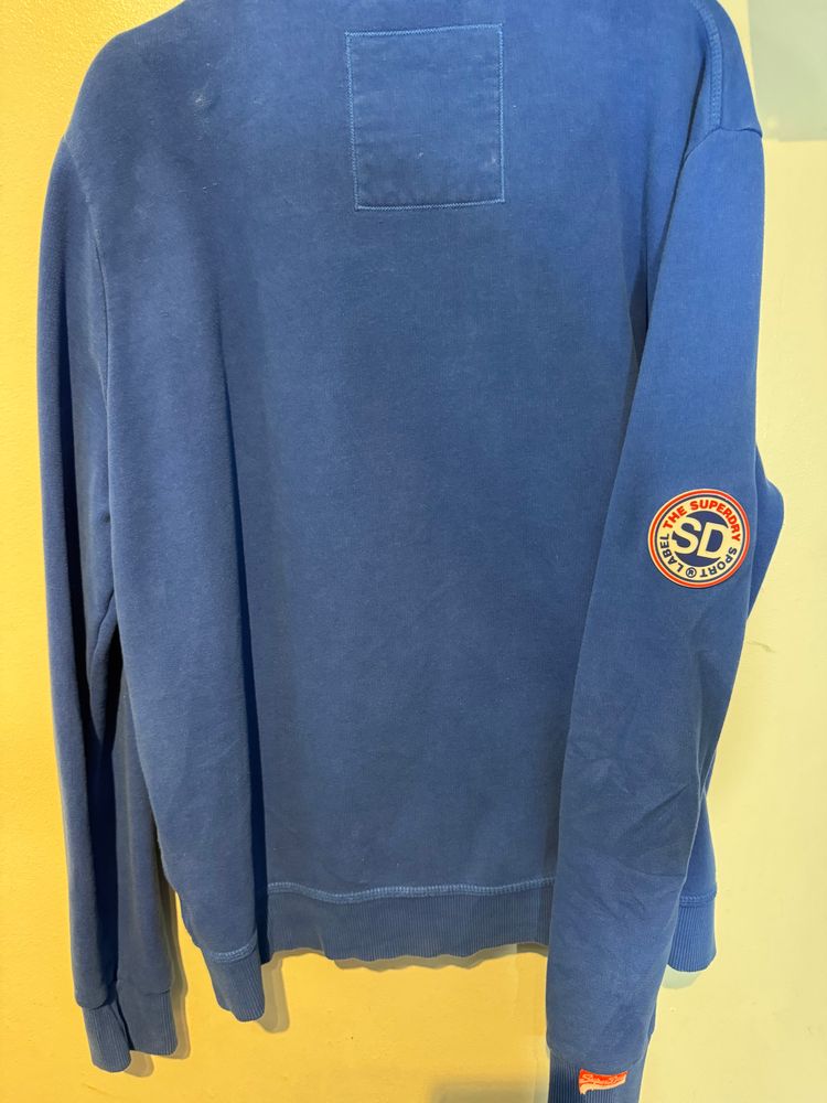 Superdry Orange Label Blue Zip-Up Fleece Jacket image 3