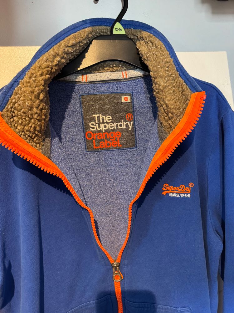 Superdry Orange Label Blue Zip-Up Fleece Jacket image 2