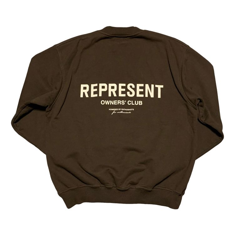Represent Medium Owners Club Brown Sweater Sweatshirt Crewneck