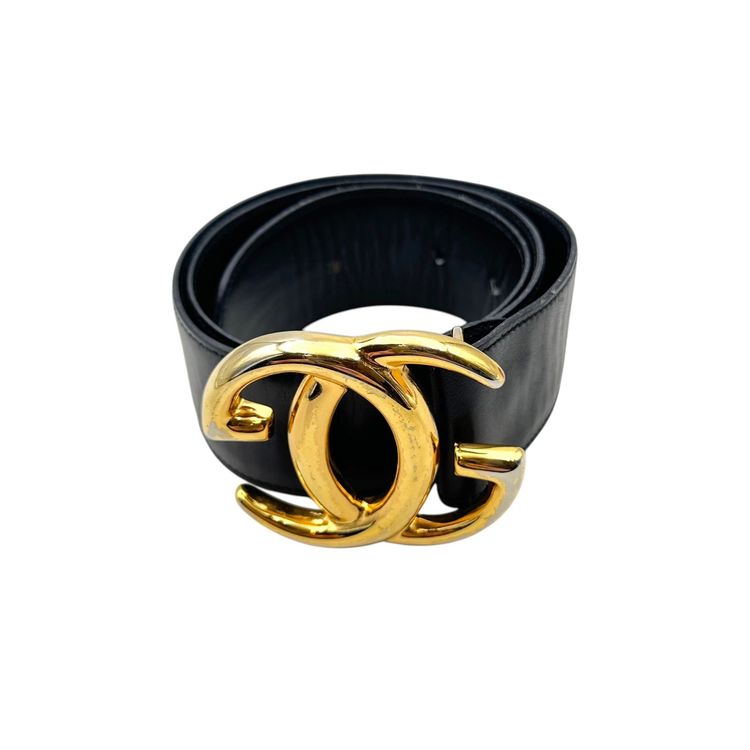 Gucci Vintage Leather Belt Interlocking Buckle image 1