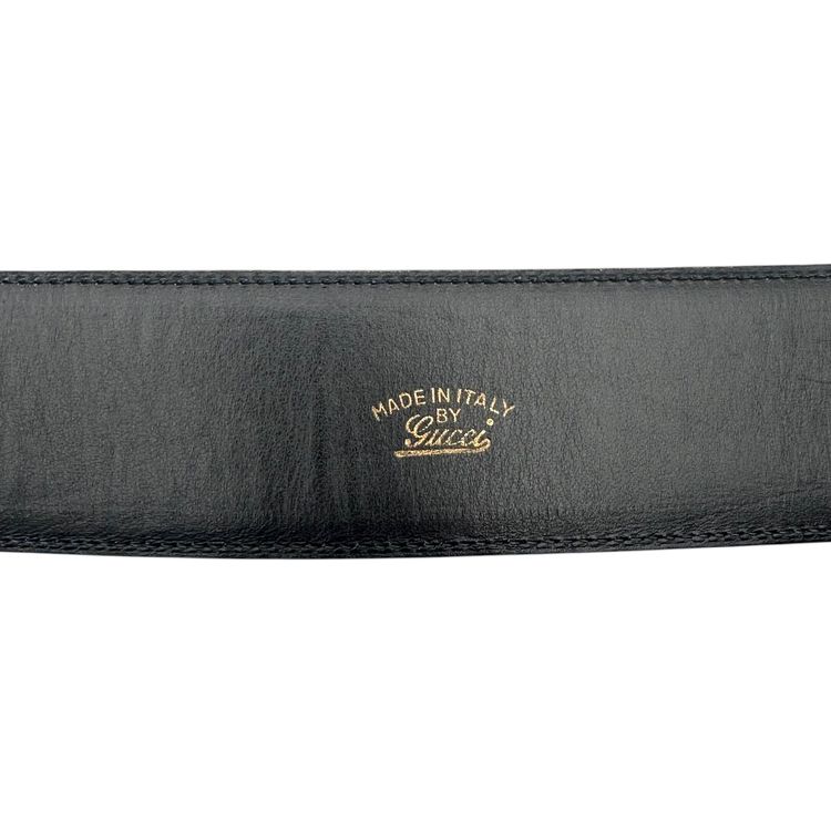 Gucci Vintage Leather Belt Interlocking Buckle image 4