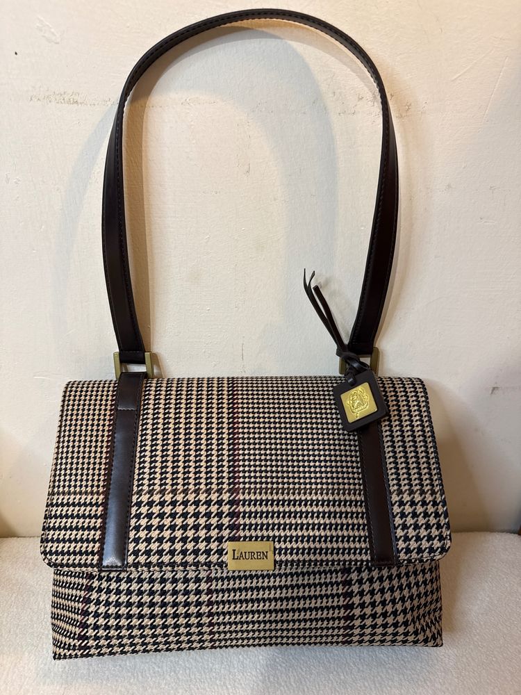 Ralph Lauren Houndstooth Shoulder Bag image 1
