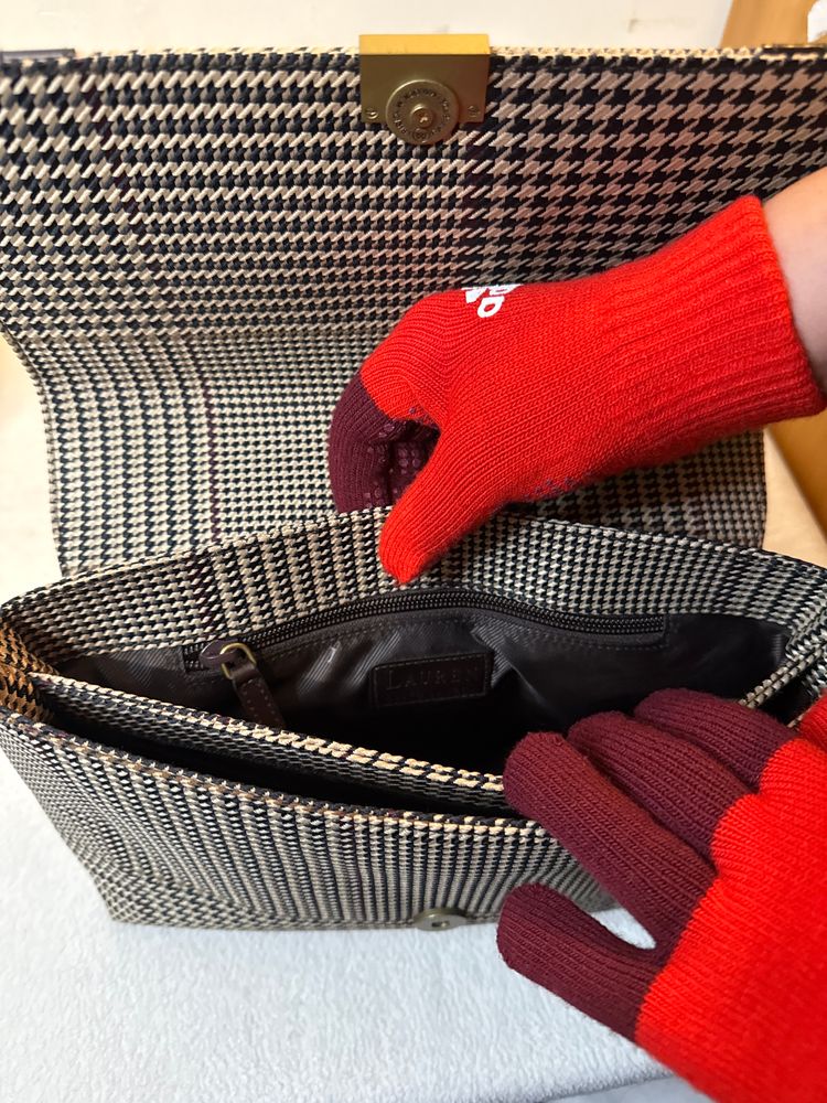 Ralph Lauren Houndstooth Shoulder Bag image 3